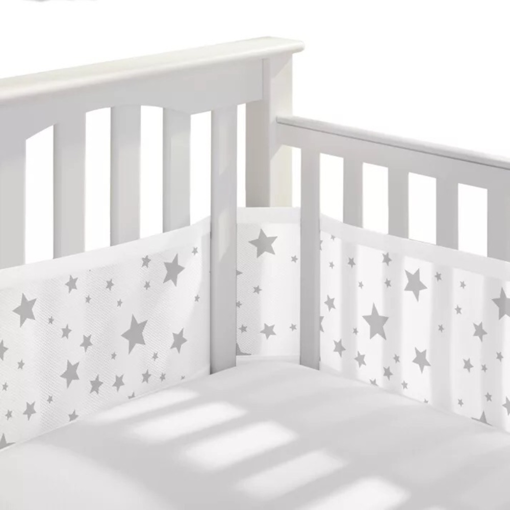 Breathable mesh crib liner
